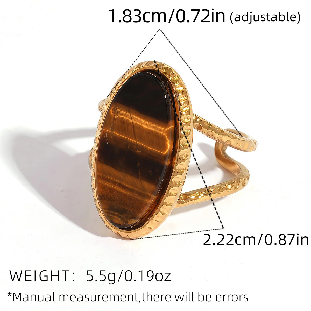 STONE STAINLESS STEEL RING