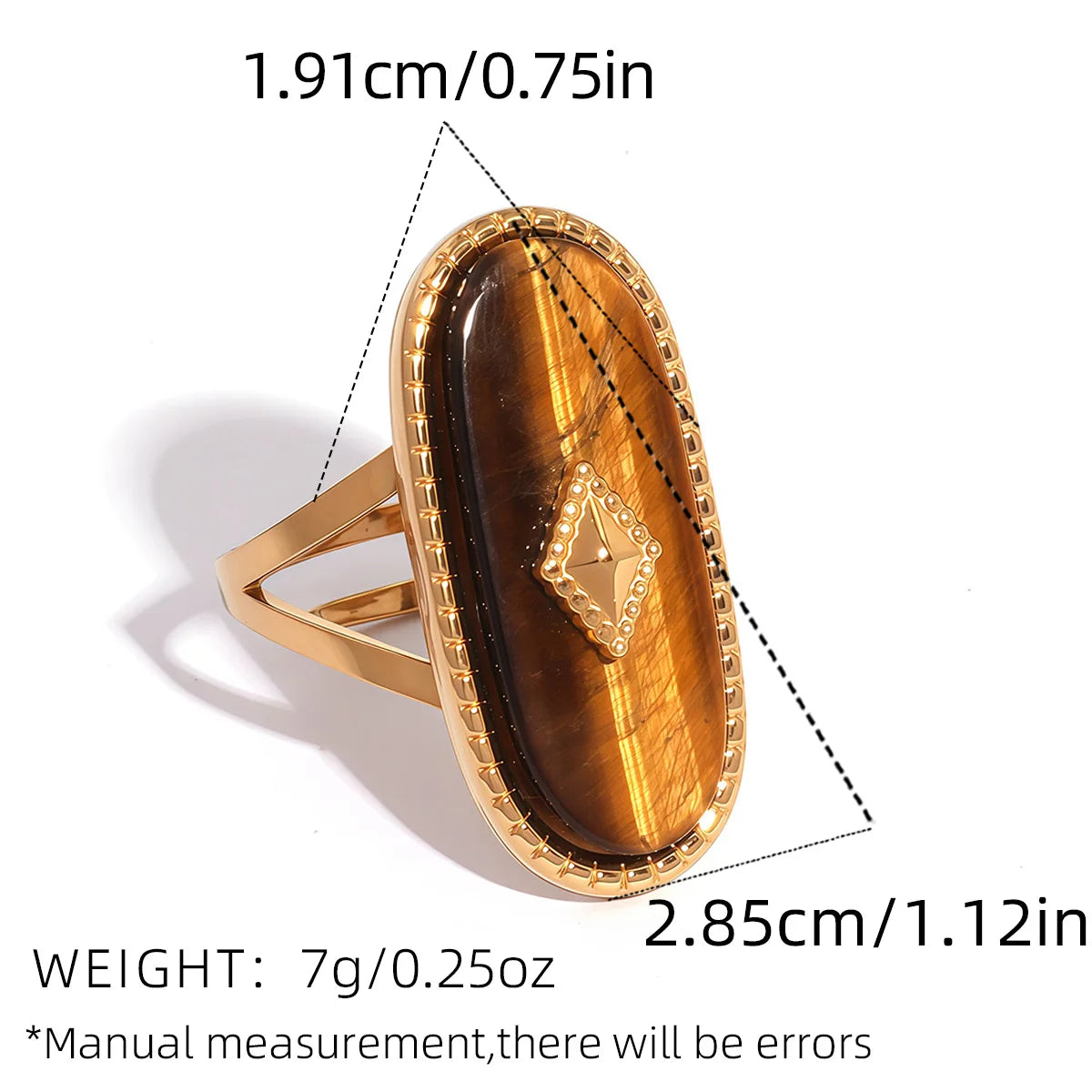 STONE STAINLESS STEEL RING