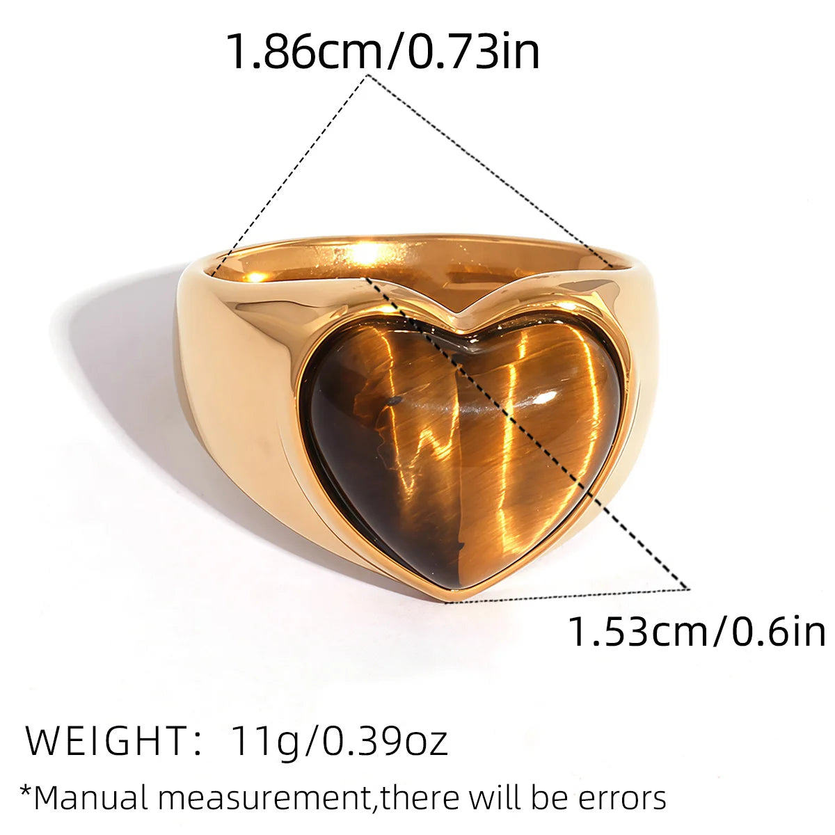 STONE STAINLESS STEEL RING