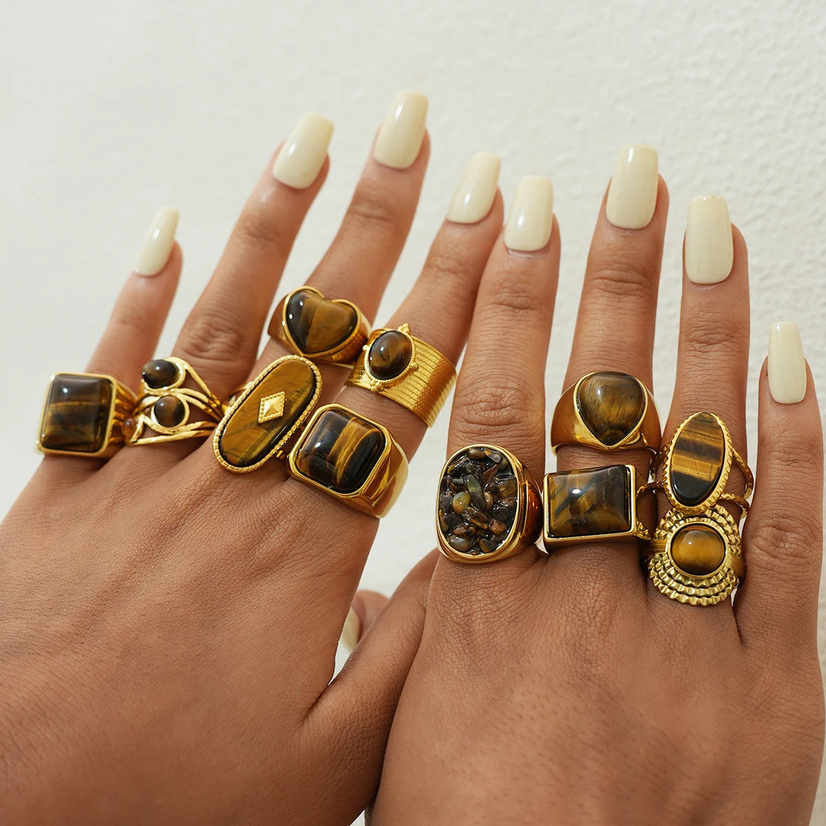 STONE STAINLESS STEEL RING