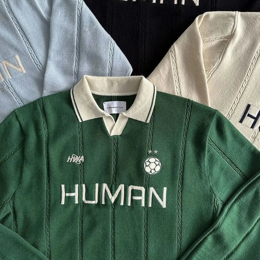 LOOSE FIT POLO SWEATER