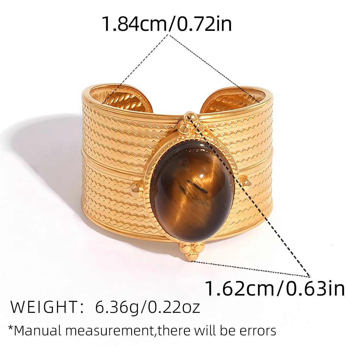 STONE STAINLESS STEEL RING